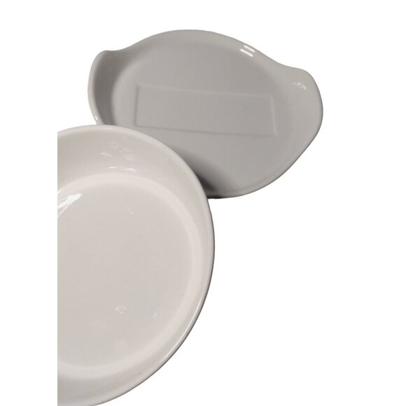 Porcelain Round Lidded Floral Butter Dish Large 8 in Vtg Cream Yellow Cottage - Picture 5 of 6